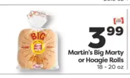 Weis Markets Martin's Big Marty or Hoagie Rolls offer