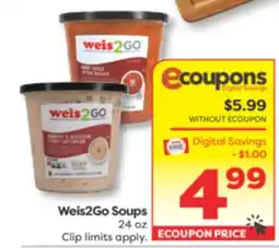 Weis Markets Weis2Go Soups offer