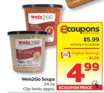 Weis Markets Weis2Go Soups offer