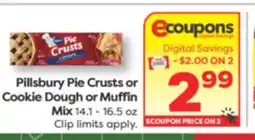 Weis Markets Pillsbury Pie Crusts or Cookie Dough or Muffin Mix offer