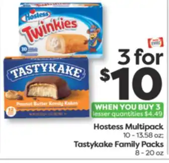 Weis Markets Hostess Multipack 10-13.58 oz. or Tastykake Family Packs 8-20 oz offer