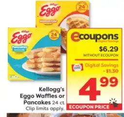 Weis Markets Kellogg's Eggo Waffles or Pancakes offer