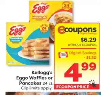 Weis Markets Kellogg's Eggo Waffles or Pancakes offer