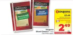 Weis Markets Sargento Sliced Cheese offer