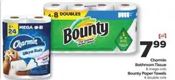 Weis Markets Charmin Bathroom Tissue 6 mega rolls Bounty Paper Towels 4 double rolls offer