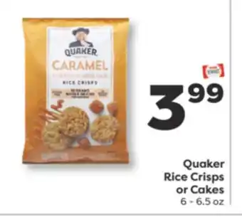 Weis Markets Quaker Rice Crisps or Cakes offer