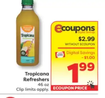 Weis Markets Tropicana Refreshers offer