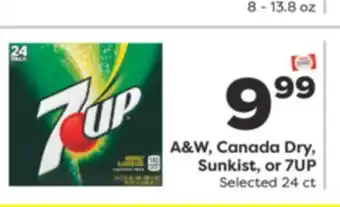 Weis Markets A&W, Canada Dry, Sunkist, or 7UP offer