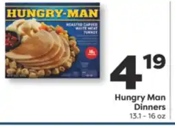 Weis Markets Hungry Man Dinners offer