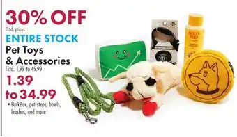 Boscov's ENTIRE STOCK Pet Toys & Accessories offer