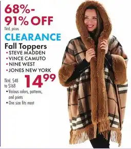 Boscov's CLEARANCE Fall Toppers offer