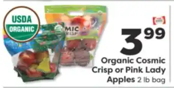 Weis Markets Organic Cosmic Crisp or Pink Lady Apples offer