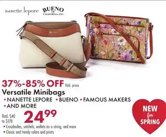 Boscov's Versatile Minibags offer