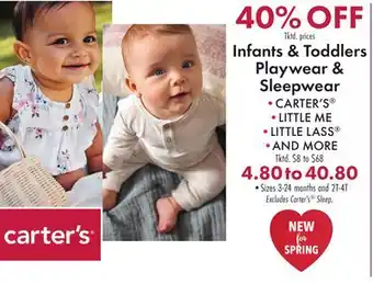 Boscov's Carter's Infants & Toddlers Playwear & Sleepwear offer