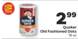 Weis Markets Quaker Old Fashioned Oats offer