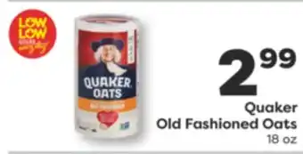 Weis Markets Quaker Old Fashioned Oats offer