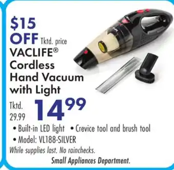 Boscov's VACLIFE Cordless Hand Vacuum with Light offer