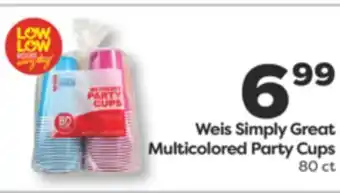 Weis Markets Weis Simply Great Multicolored Party Cups offer