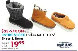 Boscov's ENTIRE STOCK Ladies MUK LUKS Shoes & Boots offer