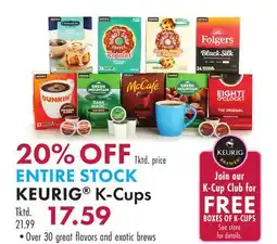 Boscov's ENTIRE STOCK KEURIG K-Cups offer