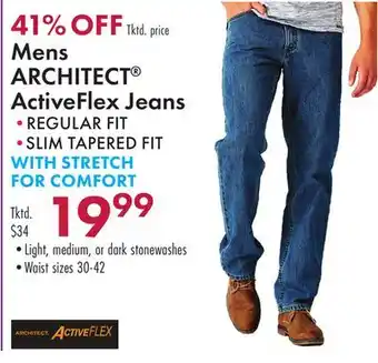 Boscov's Mens ARCHITECT ActiveFlex Jeans offer