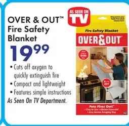 Boscov's OVER & OUT Fire Safety Blanket offer