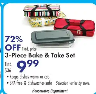 Boscov's 3-Piece Bake & Take Set offer