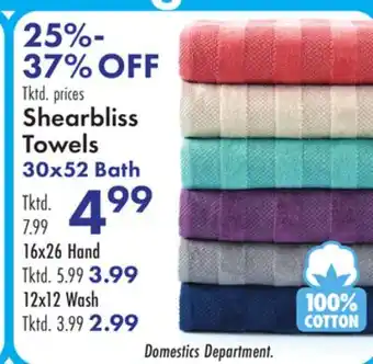 Boscov's Shearbliss Towels offer