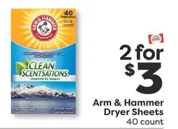 Weis Markets Arm & Hammer Dryer Sheets offer