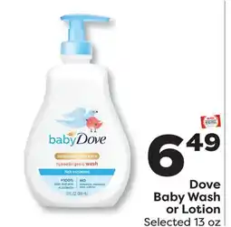 Weis Markets Dove Baby Wash or Lotion offer