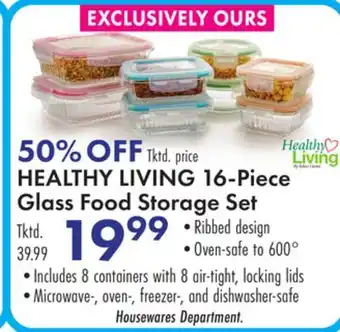 Boscov's HEALTHY LIVING 16-Piece Glass Food Storage Set offer