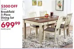 Boscov's Brookfield 5-Piece Dining Set offer