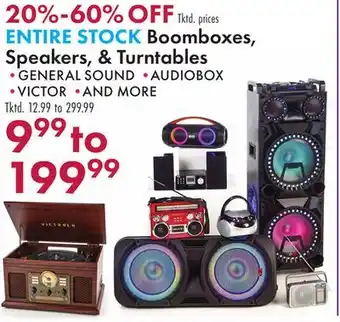 Boscov's ENTIRE STOCK Boomboxes, Speakers, & Turntables offer