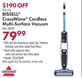 Boscov's BISSELL CrossWave Cordless Multi-Surface Vacuum offer