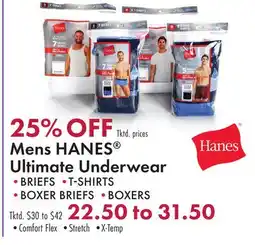 Boscov's Mens HANES Ultimate Underwear offer