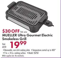 Boscov's MUELLER Ultra Gourmet Electric Smokeless Grill offer