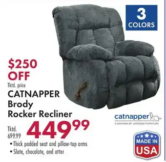 Boscov's CATNAPPER Brody Rocker Recliner offer