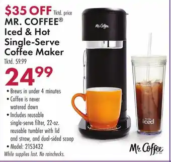 Boscov's MR. COFFEE Iced & Hot Single-Serve Coffee Maker offer