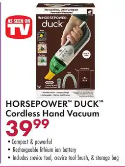 Boscov's Horsepower DUCK Cordless Hand Vacuum offer