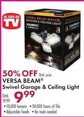 Boscov's VERSA BEAM Swivel Garage & Ceiling Light offer