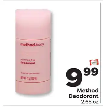 Weis Markets Method Deodorant offer