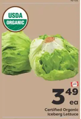 Weis Markets Certified Organic Iceberg Lettuce offer