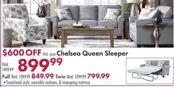 Boscov's Chelsea Queen Sleeper offer