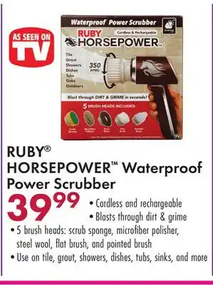 Boscov's RUBY HORSEPOWER Waterproof Power Scrubber offer