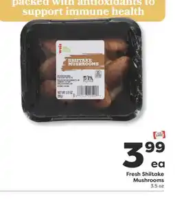 Weis Markets Fresh Shiitake Mushrooms offer