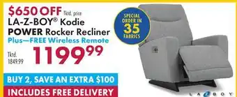 Boscov's LA-Z-BOY Kodie POWER Rocker Recliner offer