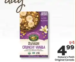 Weis Markets Nature's Path Original Cereals offer