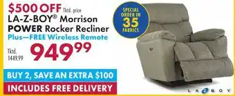 Boscov's LA-Z-BOY Morrison POWER Rocker Recliner offer