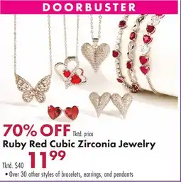 Boscov's Ruby Red Cubic Zirconia Jewelry offer