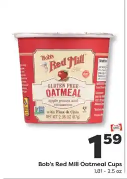 Weis Markets Bob's Red Mill Oatmeal Cups offer